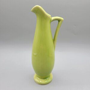 Shawnee Vintage Lime Green Ceramic Pitcher Vase USA 1168 Mid Century Modern